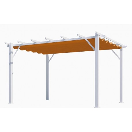 Pergola Aluminium Habrita Anthracite 12m2 with shade canvas