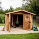 Habrita Solid Wood Garden Shelter 7.42 sqm with steel roof