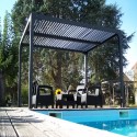 Bioclimatic pergola anthracite aluminum 10,80 m2 and Roof with oval slats Habrita