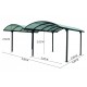 Carport 2 voitures 4,85x6,00m en aluminium et polycarbonate 6mm ANTI-UV Habrita