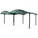 Carport 2 Autos 4,85x6,00m aus Aluminium und Polycarbonat 6mm ANTI-UV Habrita