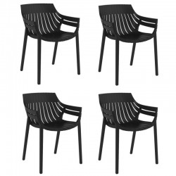 Conjunto de 4 sillones Vondom Spritz negro