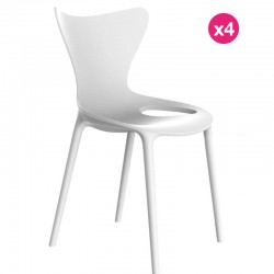 Set van 4 stoelen Love Vondom Milos wit