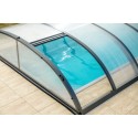 Anthracite Aluminium and Polycarbonate Pool Enclosure 430x854x84 Abrilios