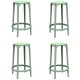 Lot de 4 tabourets hauts Brooklyn Vondom hauteur d'assise 66 pickle