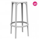 Set di 4 sgabelli di Bar Brooklyn Vondom altezza sedile 76 bianco