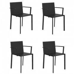 Lot de 4 fauteuils Vondom Quartz noir