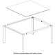 Table Frame Aluminium Vondom 180x80xH74 noir