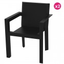 Juego de 2 sillones Vondom Meal Frame negro mate