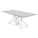 Table Faz Vondom 200x100 piètement inox plateau noir