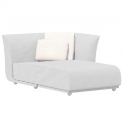 Sofa linker dagbed Suave Vondom wit waterafstotende stof Snow 1041