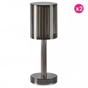 Set di 2 Lampade Gatsby Cilindro Wireless Fumo Vondom Led