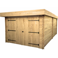 Wooden garage Habrita 21m2 Flat roof