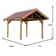 Houten Carport 18m2 met Habrita Dak