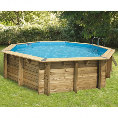 Pool Wood Ubbink Océa 510 H120 Liner Blue