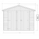 Garage en bois massif Habrita 15,60m2 en panneau de 16mm