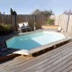 Pool Wood Ubbink Azura 400x750 H130 Liner Blue