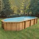 Piscine Bois Ubbink Azura 400x750 H130 Liner Bleu