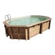 Piscine Bois Ubbink Océa 355x550 H120cm Liner Beige sable