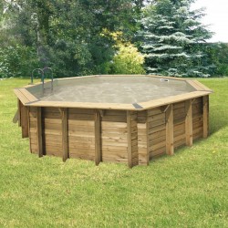 Pool Wood Ubbink Océa 580 H130cm Liner Beige sand