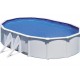 GRE Oval Pool White Fiji 500×300x120 mit Sandfilter