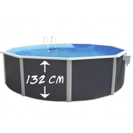 GRE Oval Pool White Fiji 500×300x120 mit Sandfilter