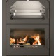 Ferlux Holzofen mit Forno 60 Stahlofen16kW mit Glas