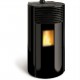 Stufa a pellet rotonda Ferlux Helen 8kW Magic Black Glass