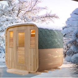 Sauna exterior Gaïa Nova de 6 plazas Holl's en Epicea