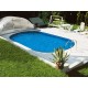 Piscine Ovale Ibiza Azuro 800x416 H120 avec Filtre à Sable