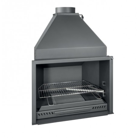 Stufa a legna Ferlux con forno Forno 60 in acciaio 16kW con vetro