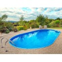 Piscina oval Ibiza Azuro 900x500 H150 forro azul