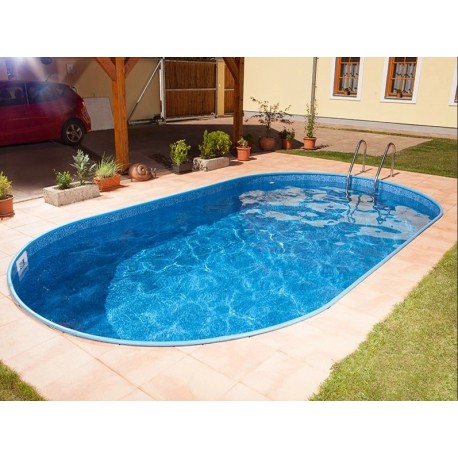 Oval Pool Ibiza Azuro 12mx6m H150cm Buried with Sand Filter