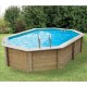 Zwembad Hout Sunwater 550x300 H140cm Liner beige Ubbink