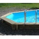 Piscina Madera Sunwater 490x300 H120cm Blue Liner Ubbink