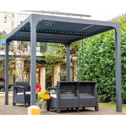 Bioclimatic pergola Habrita Alumium 7.20 m2 with movable slat roof