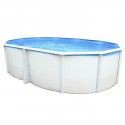 Piscina acima do solo TOI Ibiza Compact oval 550x366x132 com kit completo branco