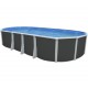 Piscina acima do solo TOI Ibiza Compact oval 730x366x132 com kit completo de antracite