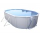 Oberirdischer Pool TOI Mallorca oval 550x366 mit komplettem Kit Anthrazit