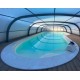 Pool Enclosure Cintrè Telescopic Shelter Malta pronto per l'installazione per piscina 900 x 450