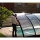 Mid-height pool enclosure Telescopic shelter Madeira 12.76x6m ready-to-install