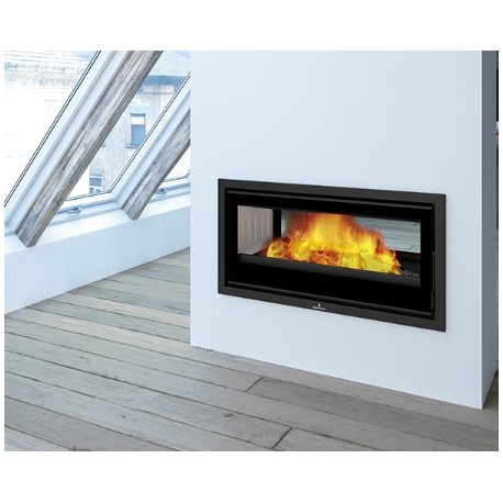 Inserto in legno Bronpi Cairo 110-D Double Face Vision 15kW con turbina