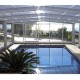 Abri de Piscine Haut Abrisol télescopique Capri 6.44x4m sans rail