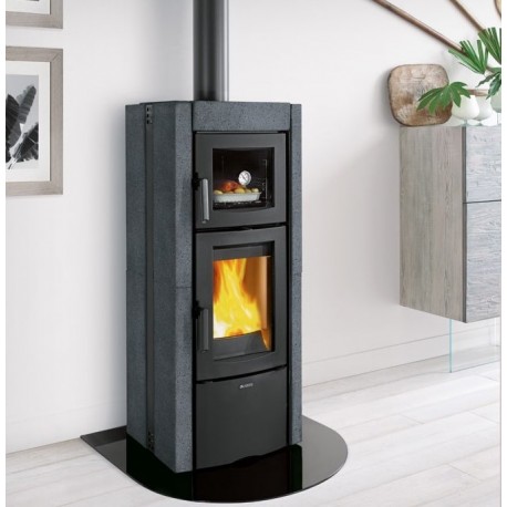 Stufa a legna con forno Nordica Extraflame Ester Evo 9.5kW pietra naturale