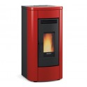 Fogão a pellets ventilado La Nordica Extraflame Klaudia 8kW Bordeaux