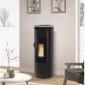 Estufa de pellets La Nordica Extraflame Amika 8kW impermeable ventilada Piedra natural