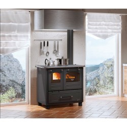 Estufa de leña Nordica Extraflame Family 4.5 9kW Negro