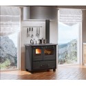 Fogão a lenha Nordica Extraflame Family 4.5 9kW Preto