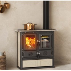 Cuisinière à bois Nordica Extraflame Rosetta BII 9kW Liberty Creme