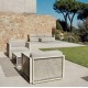 Lounge armchair Vondom The Factory aluminium Ecru